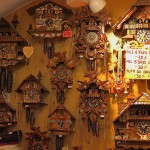 Funny clocks with birds in them